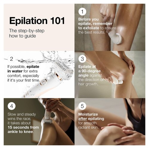 Braun Epilator Silk-épil 9 Flex 9-300 Beauty Set, Facial Hair Removal for Women, Hair Removal Device, Shaver & Trimmer, Cordless, Rechargeable, Wet & Dry, FaceSpa