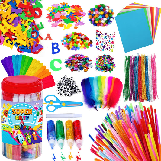 Goodyking Arts and Crafts Supplies for Kids - All in One Kid Crafts Toddler Activities Kids School Supplies Age 4 5 6 7 8 Years Old Craft Art Supply Kit Kindergarten Homeschool