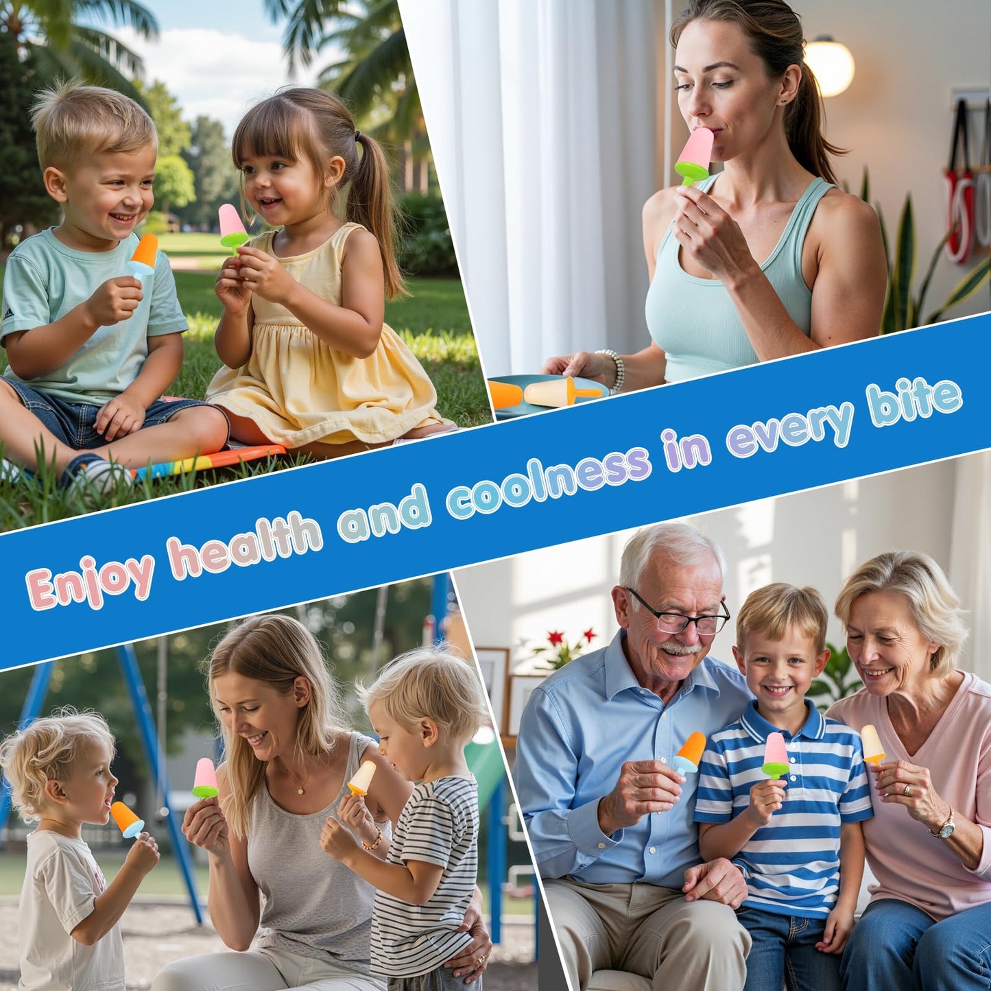 Lamesa Popsicles Molds Silicone, 6 Pieces BPA-Free Ice Pop Mold, Reusable Mini Toddler Popsicle Molds with Sticks, Homemade Small Popsicle Mold for Kids (Blue)