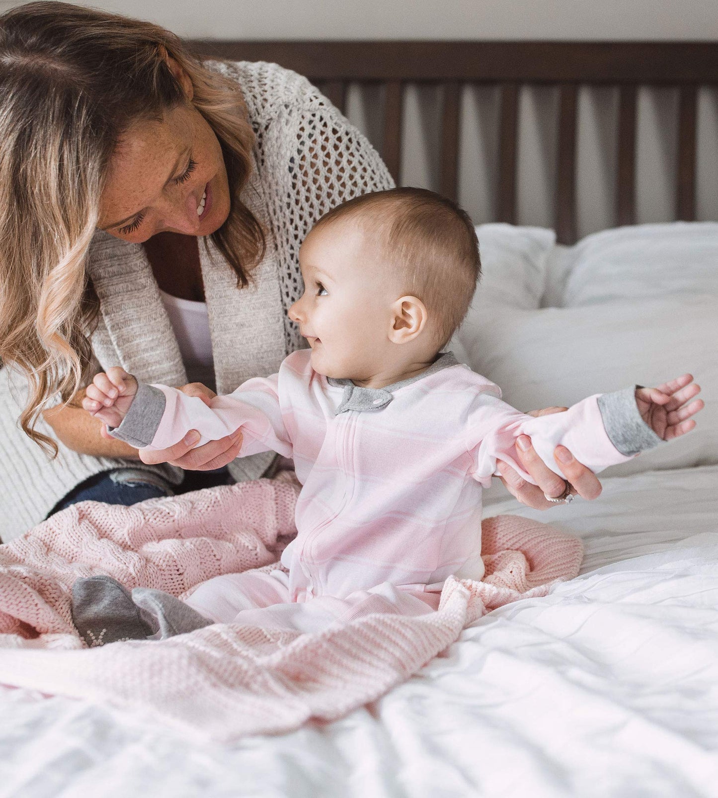 Burt's Bees Baby Girls' Organic Cotton Sleep and Play Footed Pajamas, One-piece Zip Front Romper, Baby Essentials