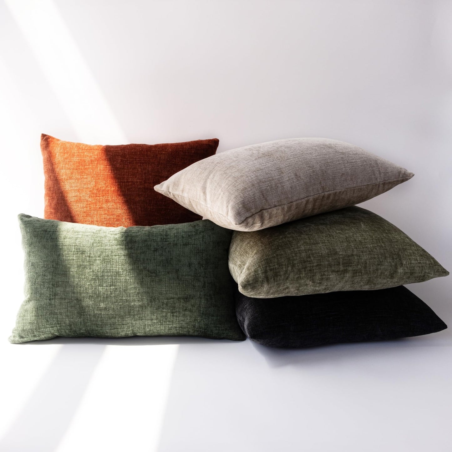 VOILYBIRD Texture Throw Pillow Covers 20x20 Inches for Couch, Decorative Pillow Covers for Sofa, Cozy Cushion Covers for Bed, Sage Green, Pack of 2