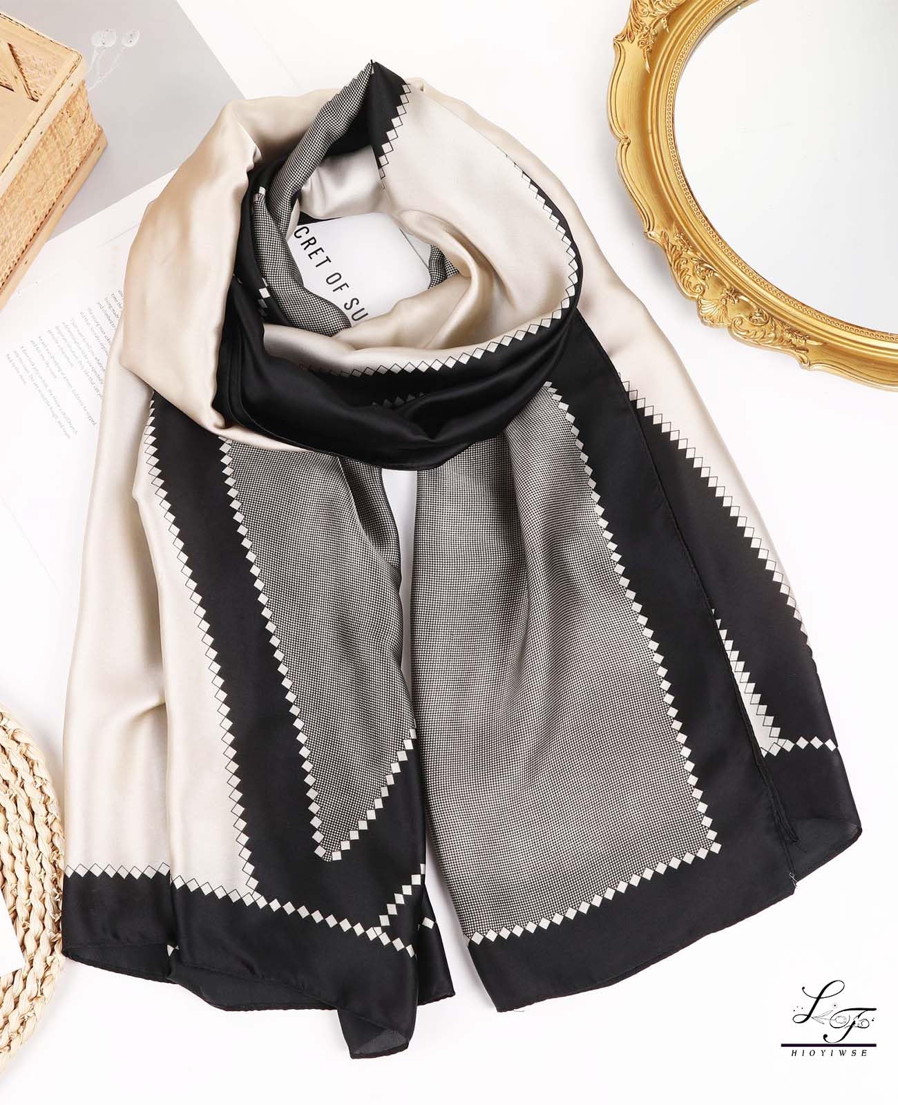 Hioyiwse Shawl Scarf For Women Lightweight Scarves Floral Pattern Formal Evening Dressesformal Shawl Summer Wraps Fashion Present E5