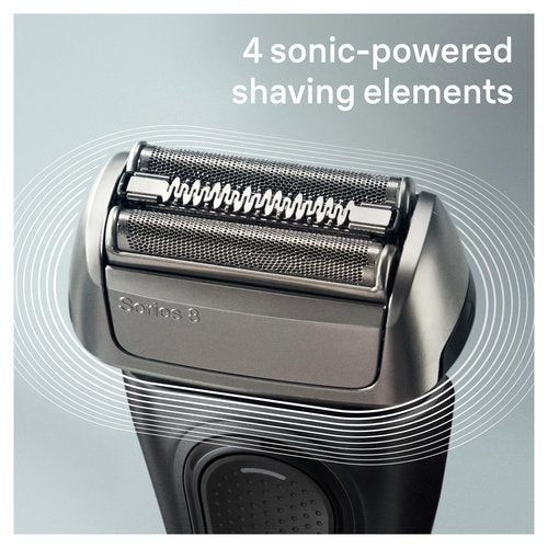 Braun Series 8 8560cc Electric Razor for Men, 4+1 Shaving Elements & Precision Long Hair Trimmer, 5in1 SmartCare Center, Close & Gentle Even on Dense Beards, Wet & Dry Electric Razor, 60min Runtime