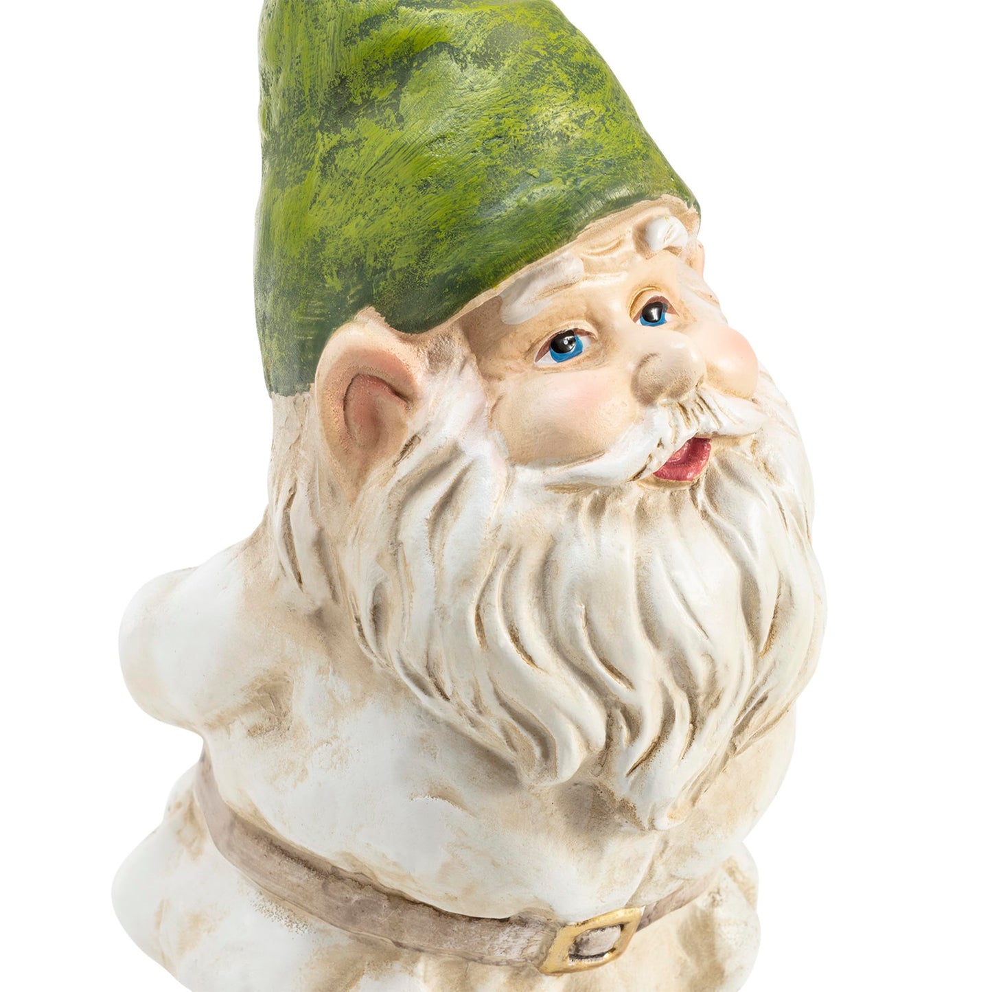 Alpine Corporation 12" Tall Traditional Outdoor Garden Gnome Yard Statue Decoration