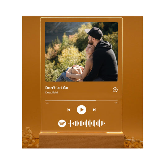 Custom Music Plaque - Personalized Acrylic Song Plaque/Glass Album Cover/Present for Girlfriend - Customized Music Sign - Long Distance Gifts - Couple Present for Her/Him/Boyfriend