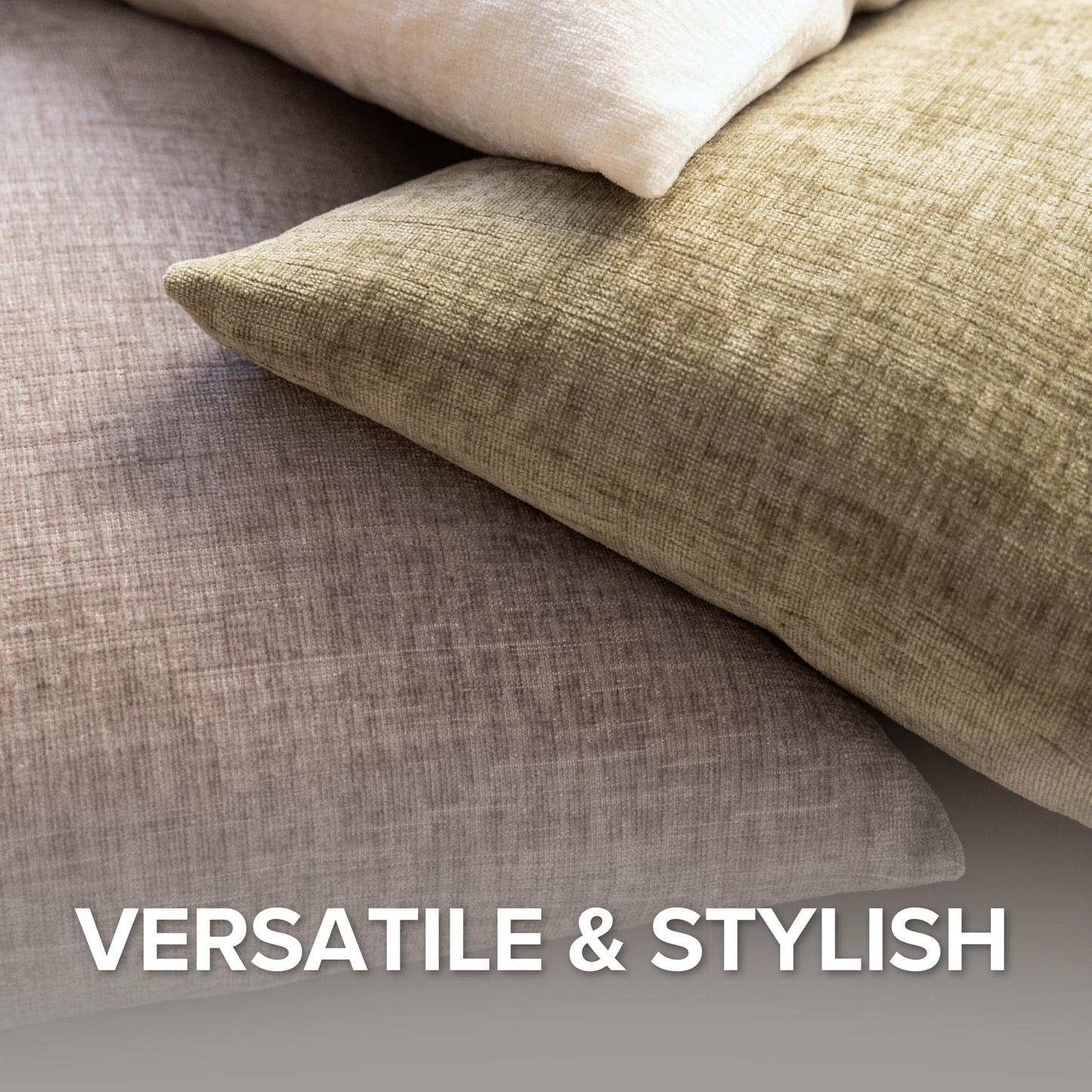 VOILYBIRD Texture Throw Pillow Covers 20x20 Inches for Couch, Decorative Pillow Covers for Sofa, Cozy Cushion Covers for Bed, Sage Green, Pack of 2