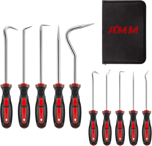 AMM 8PCS Pick and Hook Set, Precision Automotive Hook Set, Car Auto Oil Seal/O-Ring Seal Gasket Mini Precision Hooks Puller Remover