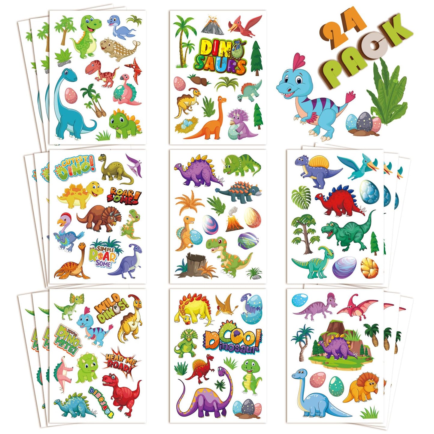 597PCS Kids Stickers, Ice Cream Stickers, Dessert Stickers,24 Sheets Cartoon Summer Theme Ice Cream Sticker for Hawaii Tropical Party Decoration Sticker Summer Holiday Party Favors
