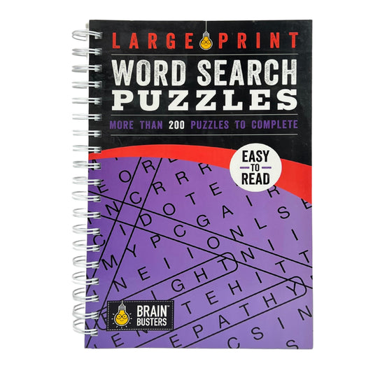 Large Print Word Search Puzzles Volume 2: Over 200 Puzzles to Complete with Solutions - Include Spiral Bound / Lay Flat Design and Large to Extra-Large Font for Word Finds (Brain Busters)