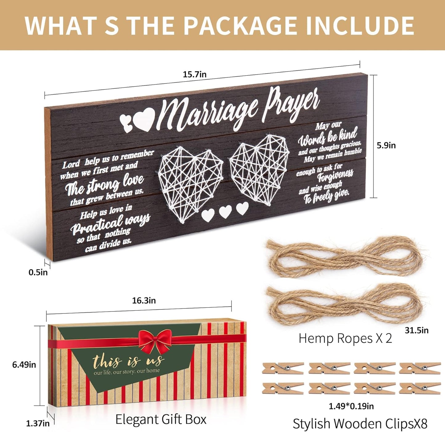 Wedding Gifts Bridal Shower Gifts for Bride and Groom Engagement Present for Wife NewlyWed Marraige Prayer Photo Holder