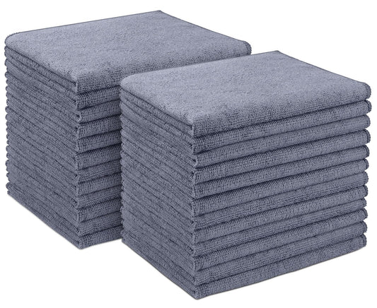 AIDEA Microfiber Cleaning Cloth 24 Pack, Microfiber Towels for Cars, Soft & Absorbent Cleaning Rags, Premium Lint Free Shop Towels for House, Kitchen, Car, 12inx16in
