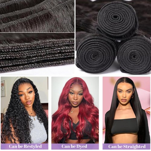 ADOIFAIR Human Hair Bundles 24 26 28 Inch Body Wave Bundles Human Hair 12A 100% Unprocessed Brazilian Virgin Human Hair 3 Bundles Body Wave Natural Color Human Hair Extensions