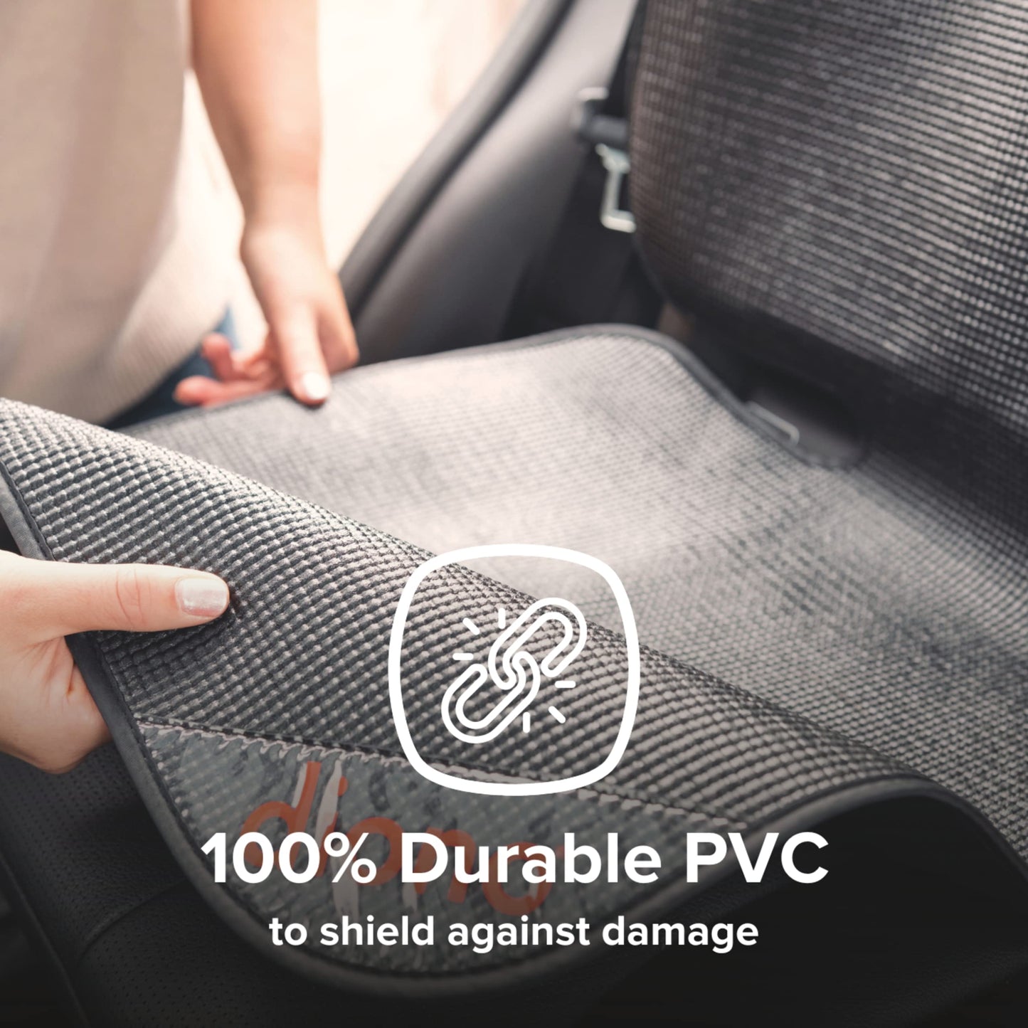 Diono Grip It Car Seat Protector For Baby Child Car Seat, Crash Tested With Full Seat Cover, Anti Slip Backing, Durable, Water Resistant Protection for Vehicle Upholstery