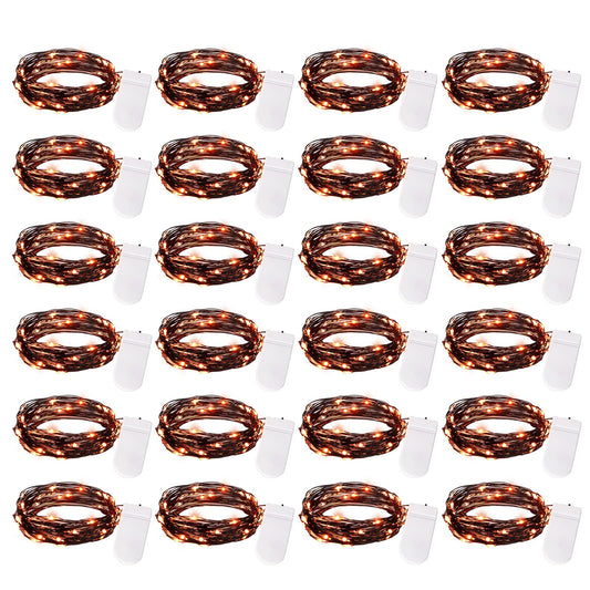 Brightown 12 Pack LED Fairy Lights Battery Operated String Lights - 7ft 20LED Waterproof Silver Wire Firefly Starry Moon Lights for DIY Crafts Wedding Table Centerpieces Party Bedroom Christmas