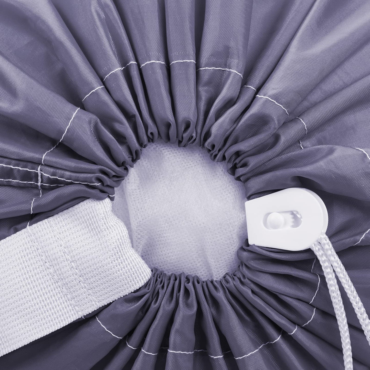 HOMEST 2 Pack XL Nylon Laundry Bag with Strap, Large Dirty Garments Organizer, Easy Fit a Hamper or Clothing Basket, Can Carry Up to 4 Loads of Clothes, Grey