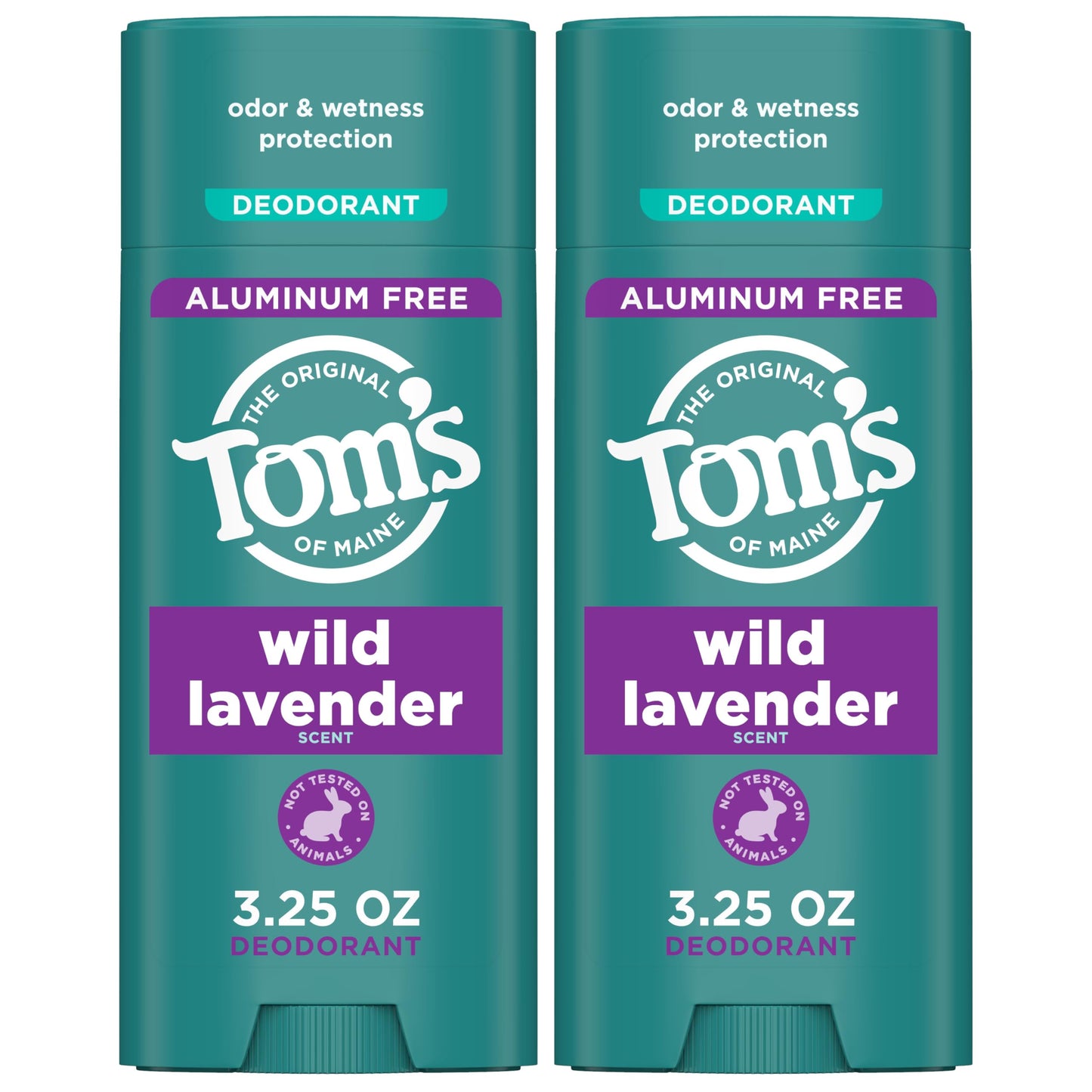 Tom’s of Maine Mountain Spring Natural Deodorant for Men and Women, Aluminum Free, 3.25 oz, 2-Pack