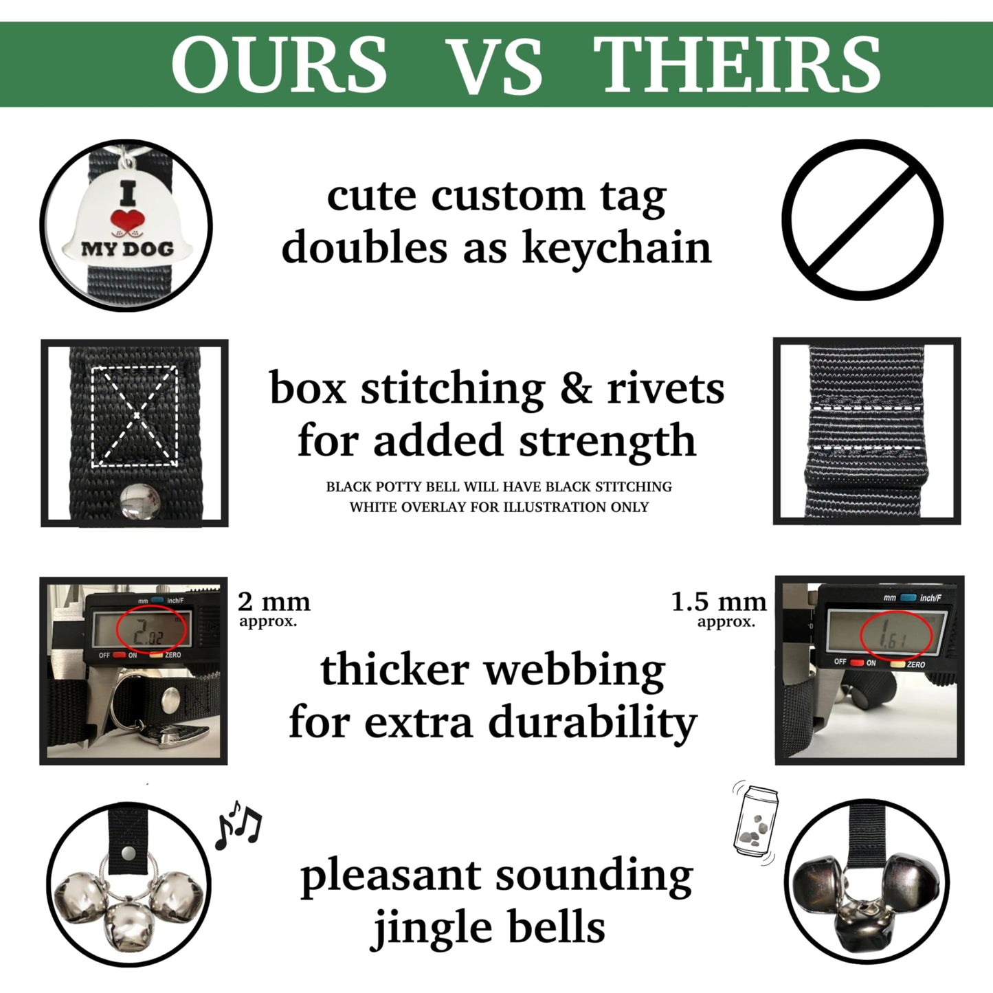 Caldwell's Pet Supply Co. Dog Potty Bells, Dog Door Bell, Bells to Go Outside, Potty Training Bell, Dogs Doorbell, Dogs Potty Doorbell, Ring to Go Pee, All Breed Puppy Training Tool