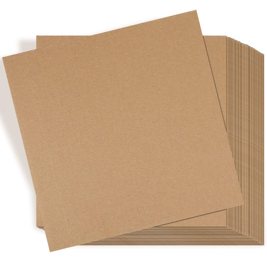 50 Pack Corrugated Cardboard Sheets Flat Cardboard Inserts Flat Squares Separators for Art Projects DIY Crafts Supplies(5 x 7 Inch,Brown)