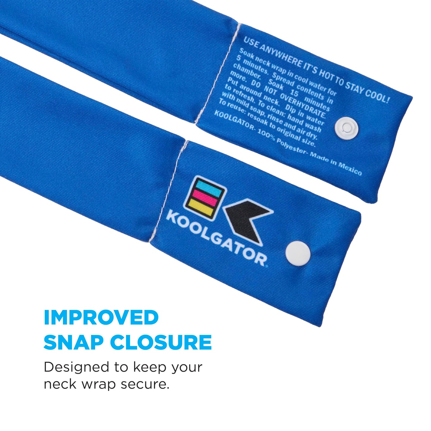 KOOLGATOR Evaporative Cooling Neck Wrap – Reusable Neck Cooler with Long Lasting Relief During Hot Weather Activities, Sports, & Outdoor Work, Blue Paisley, 1 Pack