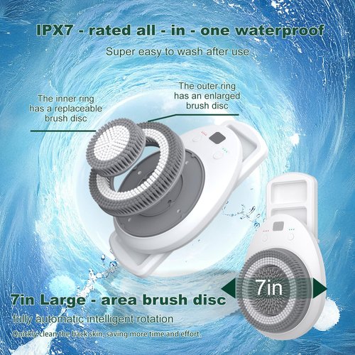 2025 Spin Back Scrubber For Shower, Smart Wall Mounted Electric Back Scrubber,New Back Scrubbers For Shower Back Scrubber Massage Shower Brush,Back Washer Exfoliating Back Scrubbers