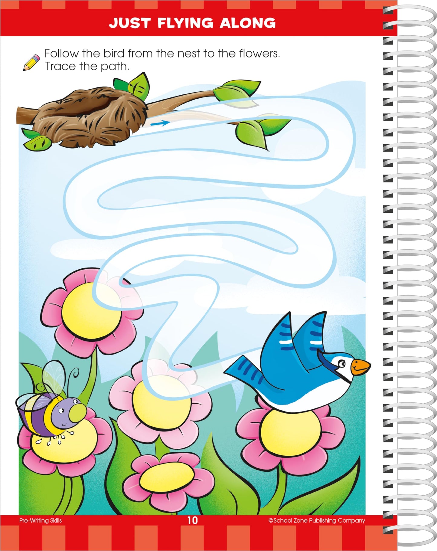 School Zone Big Preschool Workbook: 320 Spiral-Bound Pages, Pre-K, Colors, Shapes, Numbers, Early Math, Alphabet, Pre-Writing, Phonics, Following Directions, Ages 3-5