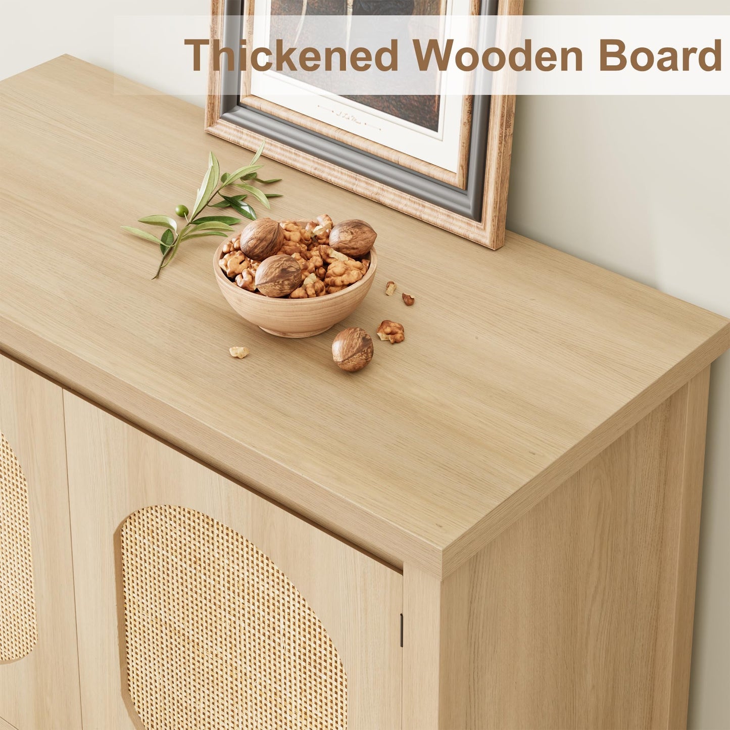 CABIHOME Farmhouse Console Table, Sofa Table with 2-Door, Entryway Table with Storage Shelf, Hallway Table, Coffee Bar for Living Room, Office, Couch