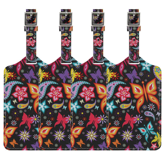 4 Pack Luggage Tag for Suitcases TSA Approved, Leather Suitcase Tags Identifiers, Cute Bag Name Travel Tags ID Labels for Women Men Cruise Airport Luggage Travel Essentials by Sodsay