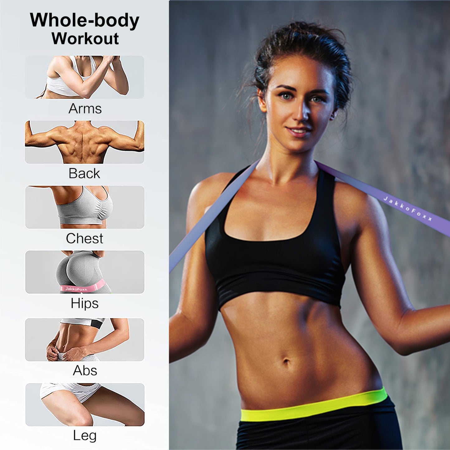 Resistance Loop Exercise Bands Exercise Bands for Home Fitness, Stretching, Strength Training, Physical Therapy,Elastic Workout Bands for Women Men Kids, Set of 5 (Multicolor)