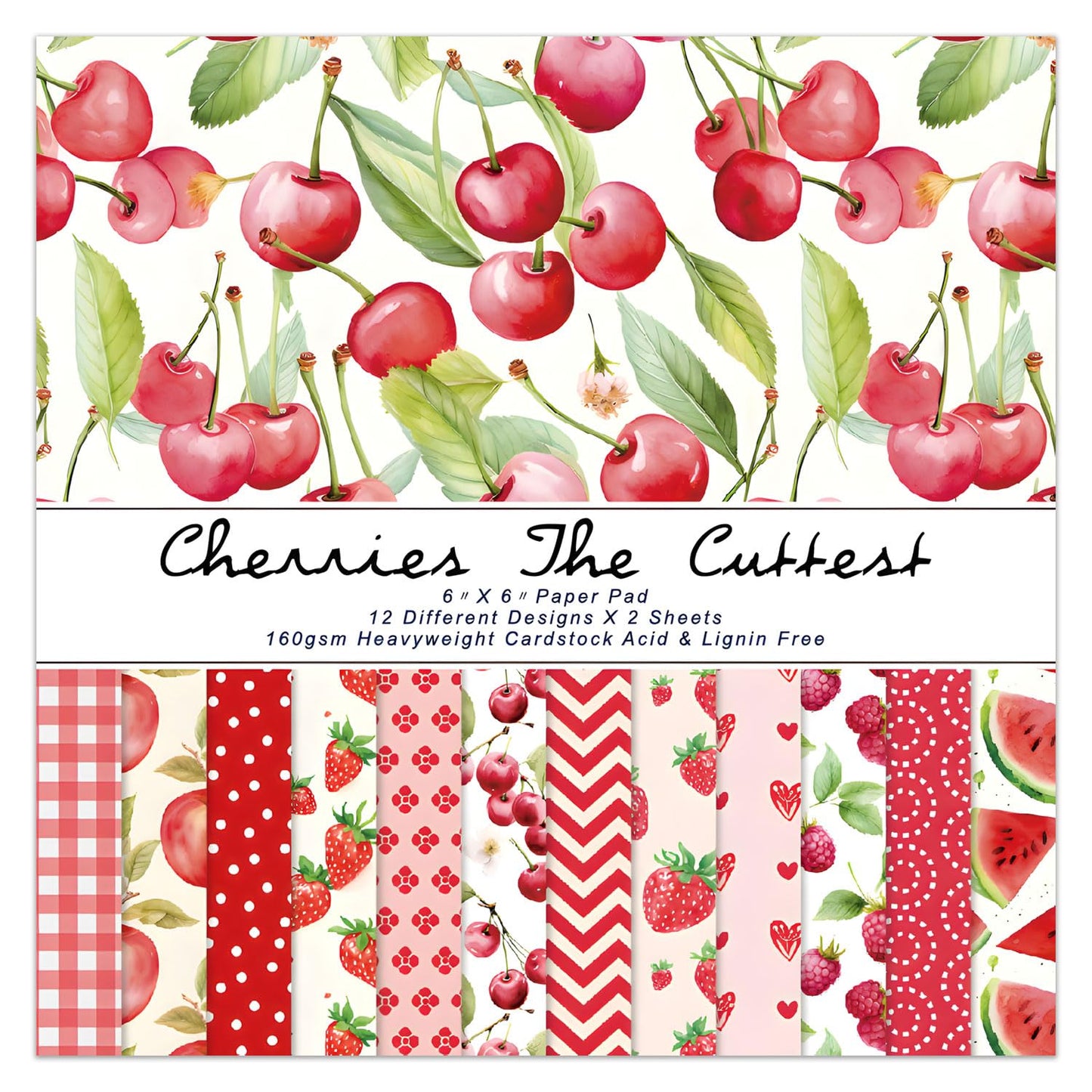 Floral Patterned Scrapbook Paper Pad - 24 Sheets 6x6 in Plant Designed Decorative Decoupage Folded Card Material Gift Wrapping Planners Junk Journal Supplies DIY Crafts Photo Album