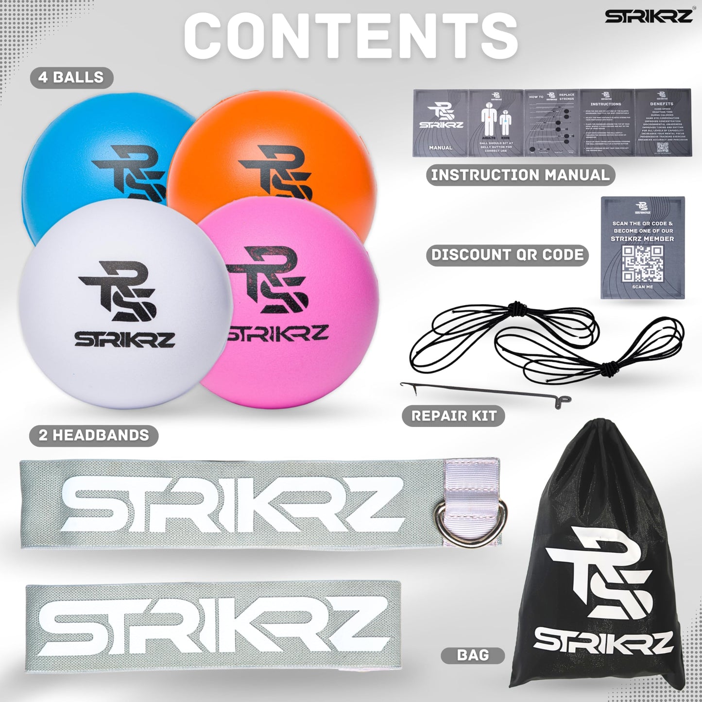 STRIKRZ Boxing Reflex Ball Boxing Training | Boxing Game | Punching Ball | Boxing Ball | Boxing Trainer | Boxing Speed Ball | Hand Eye Coordination Training | Punch Ball