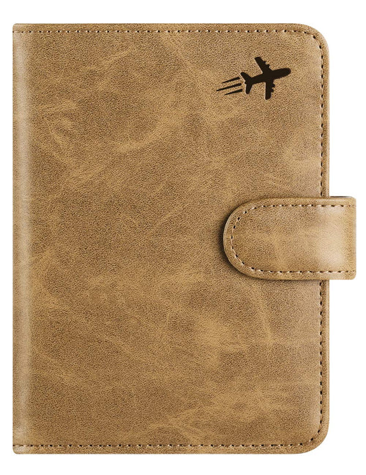 Passport Holder Cover Wallet RFID Blocking Leather Card Case Travel Accessories for Women Men (Pink)