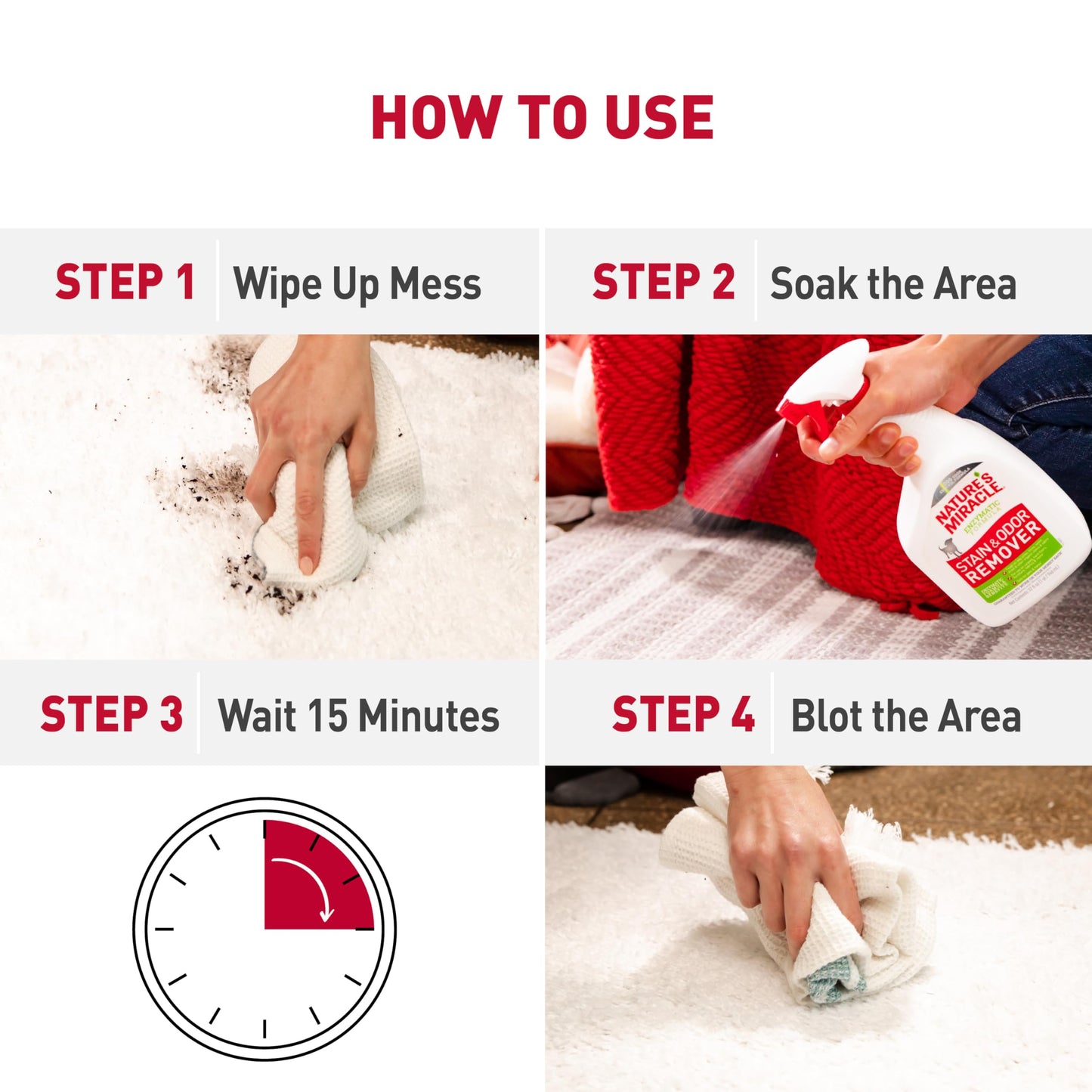 Nature’s Miracle Stain and Odor Remover Dog, Odor Control Formula, 32 oz