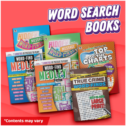 KAPPA Super Saver Word Search Puzzle Pack-Set of 6 Full Size Word Find Books