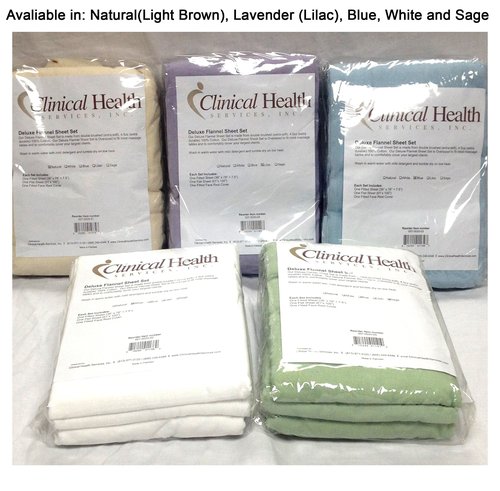 Deluxe Flannel Massage Sheet Set-Lavender, Case of 10 Sheet Sets