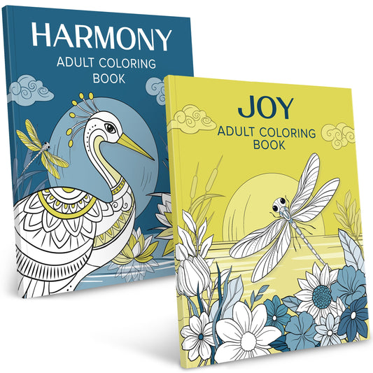 RYVE Mandala Coloring Book for Adults (2 Pack) – 60 Unique Mandalas for Relaxation, Anxiety & Stress Relief – Mindfulness Adult Coloring Book for Women & Men, Inspirational Gifts for Women