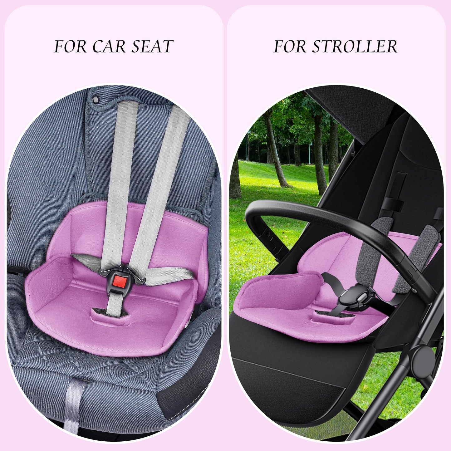 Ihaapsi Baby Piddle Pad- Fully Waterproof Toddler Liner & Seat Protector Compatible with Car Seat Stroller with 3D Breathable Material-360 Degree Protection (Pink)