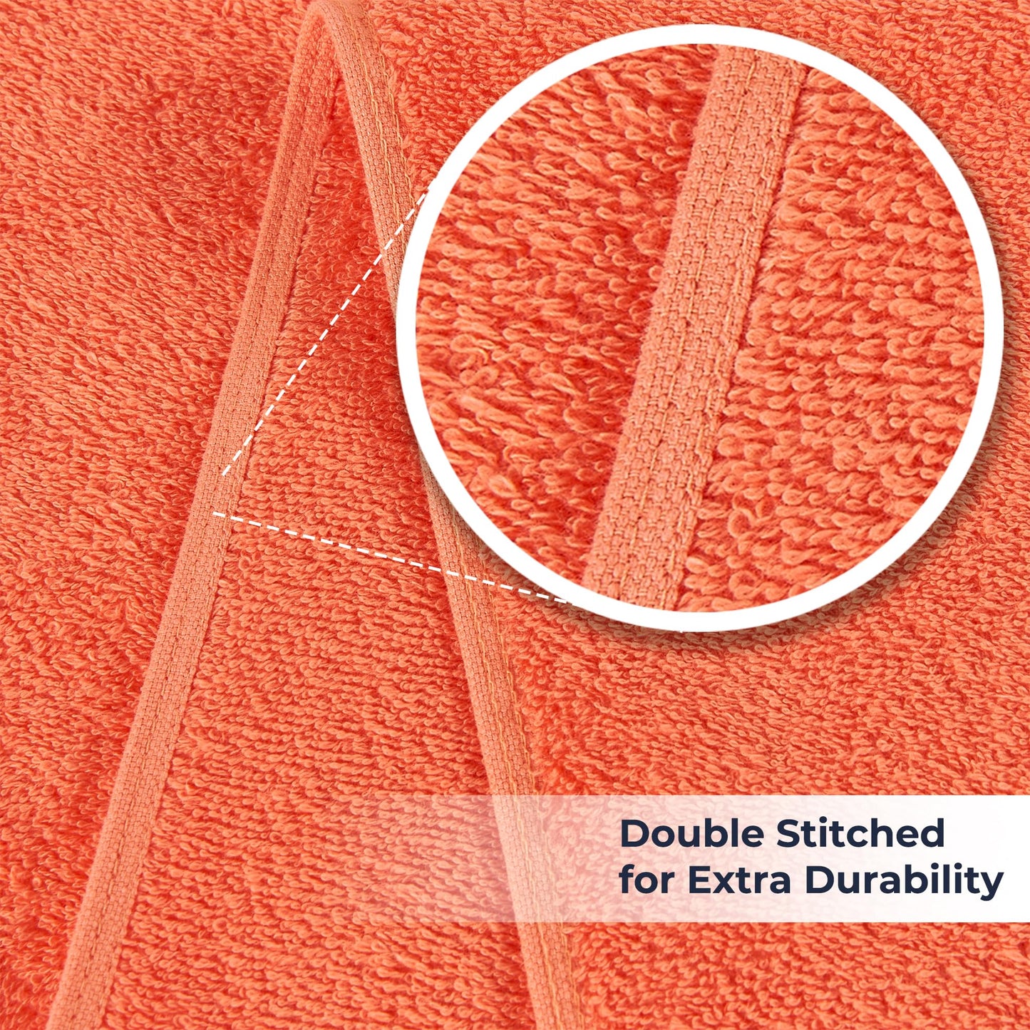 NUKURA 12’’x 40’’ Ultra Soft Bench Towel 1 Piece, High Absorbent 100% Turkish Cotton Towels, 450 GSM, Bulk Orders, Malibu Peach Color, Running, Sweat, Yoga, Burpee Towels