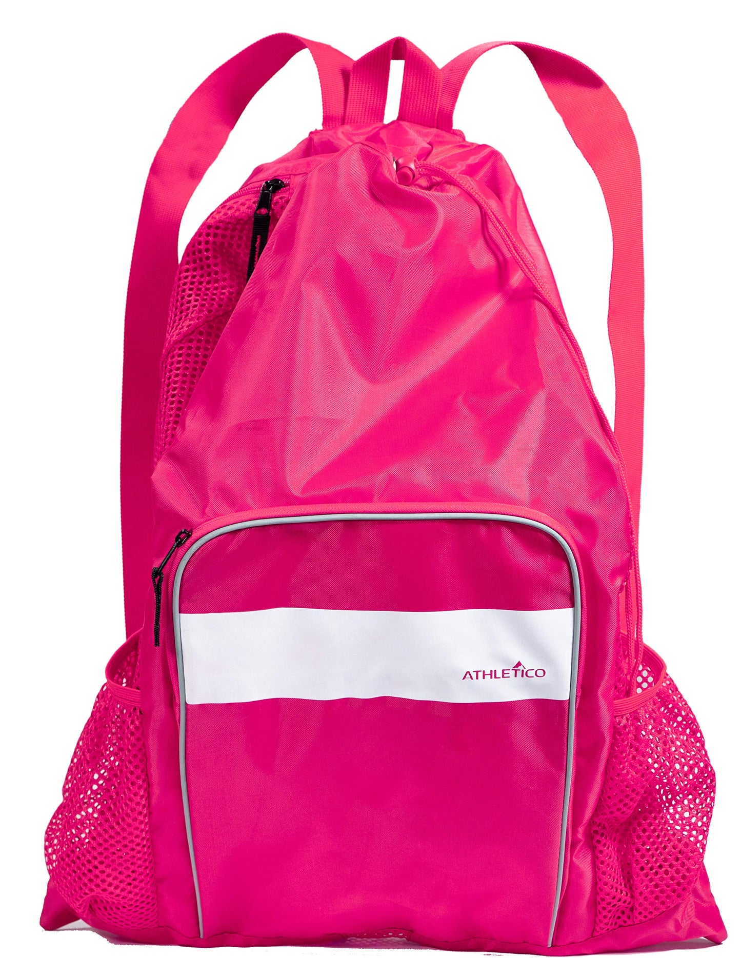 Athletico Mesh Swim Bag - Mesh Pool Bag With Wet & Dry Compartments for Swimming, the Beach, Camping and More (Pink)