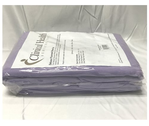 Deluxe Flannel Massage Sheet Set-Lavender, Case of 10 Sheet Sets