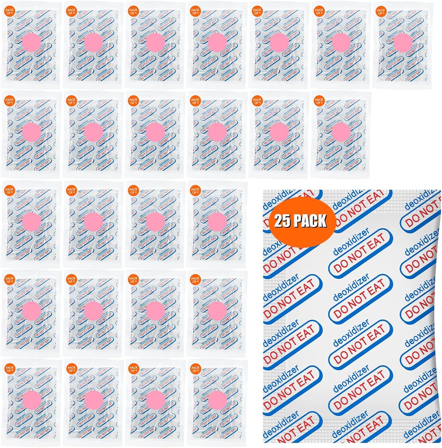 120 Packs 500CC Food Grade Oxygen Absorbers (10 Pack in Individual Vacuum Bag ) , Oxygen Absorbers For Long Term Food Storage with Oxygen Indicator , Works in Mylar Bags, Mason Jars, and Vacuum Bags