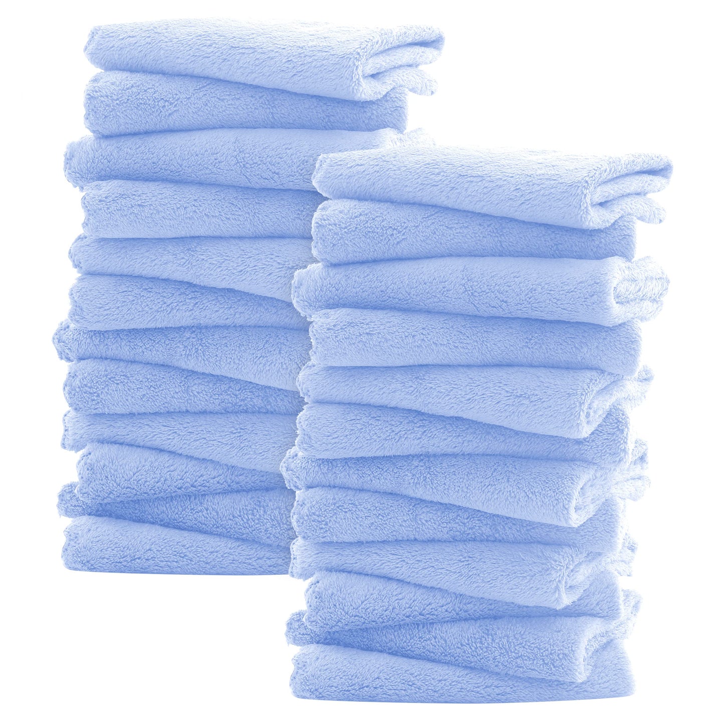 Sunny zzzZZ Baby Muslin Washcloths -100% Cotton Muslin Soft Baby Bath Wash Cloths and Absorbent Burp Cloths for Newborns Kids Girls and Boys -12 Pack, 12x12 Inches - White+Light Bean Paste Series