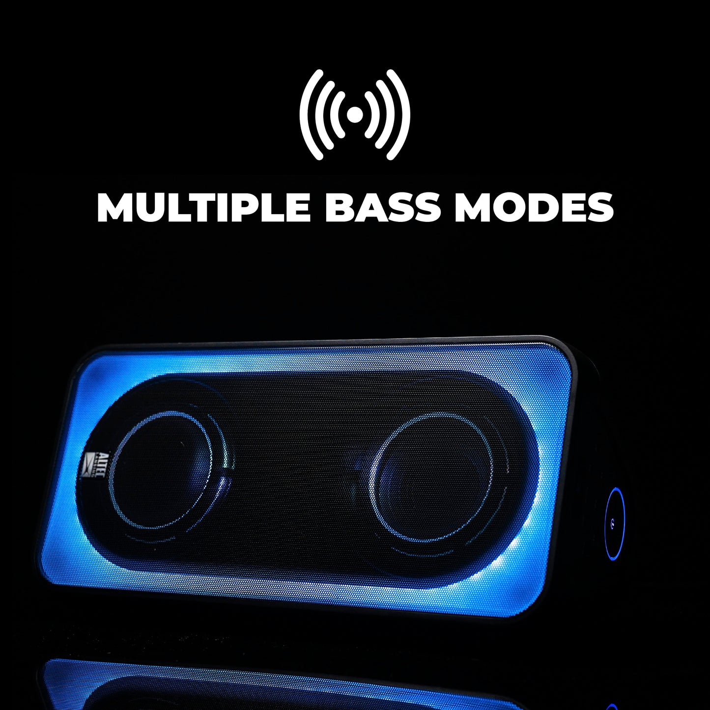 Altec Lansing Shockwave 200 Wireless Party Speaker 180W Bluetooth Speaker with a Long Lasting 12 Hour Battery, Multi LED Party Modes, Multiple bass Boost Modes, Party Sync, AM/FM Radio